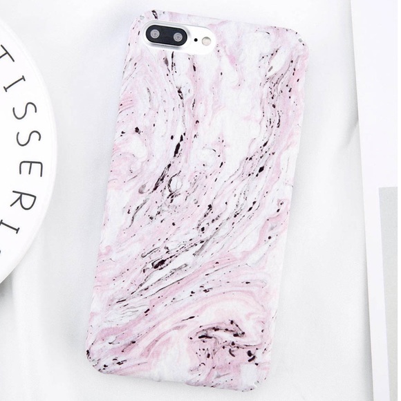 LAST 1! NEW iPhone 7/8 Pink Marble Ink Swirl Case - Picture 5 of 5